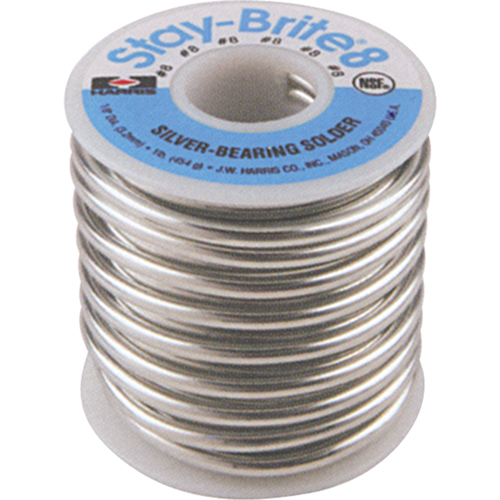 Stay-Brite&reg; Solders, Lead-Free, 96% Tin 4% Silver, Solid Core, 0.125" Dia. Groupe Generik