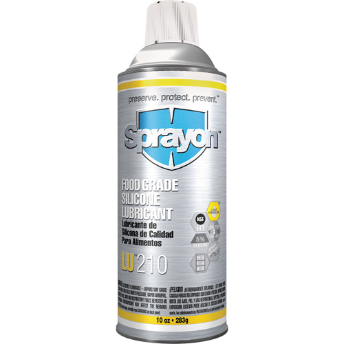 LU210 Food Grade Silicone Lubricant, Aerosol Can Groupe Generik
