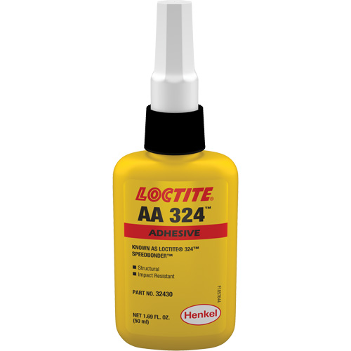 324 Speedbonder Structural Acrylic Adhesive, Two-Part, 50 ml, Bottle, Yellow Groupe Generik