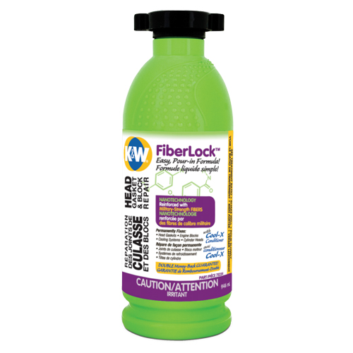 Fiberlock Head Gasket & Block Repair Fluid, Bottle, Beige Groupe Generik