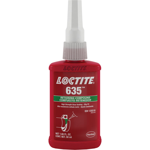 Compos&eacute; de retenue Loctite 635, 50 ml, Bouteille, Vert Groupe Generik