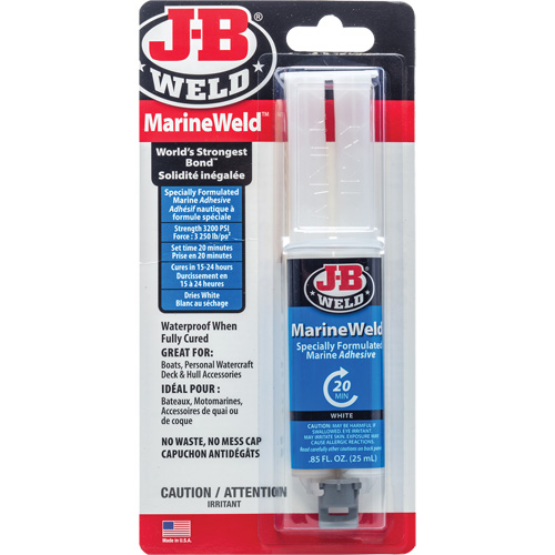Adh&eacute;sif MarineWeld, 25 ml, Seringue, Deux composants, Blanc Groupe Generik