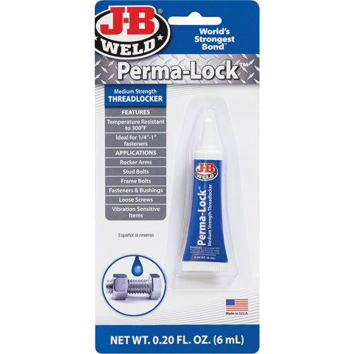 Perma-Lock Threadlocker, Blue, Medium, 6 ml, Tube Groupe Generik