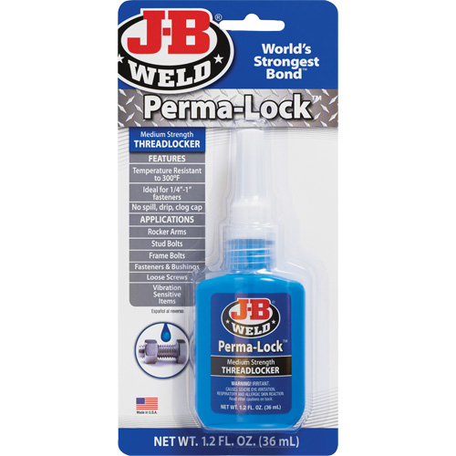 Perma-Lock Threadlocker, Blue, Medium, 36 ml, Bottle Groupe Generik