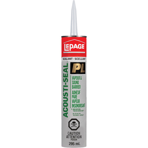 PL&reg; Vapour Barrier & Sound Reduction Adhesive, 825 ml, Tube, Black Groupe Generik