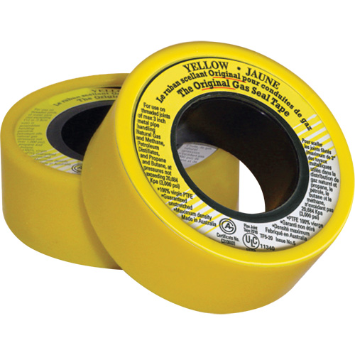 PTFE Thread Sealant Tape, 236" L x 3/4" W, Yellow Groupe Generik