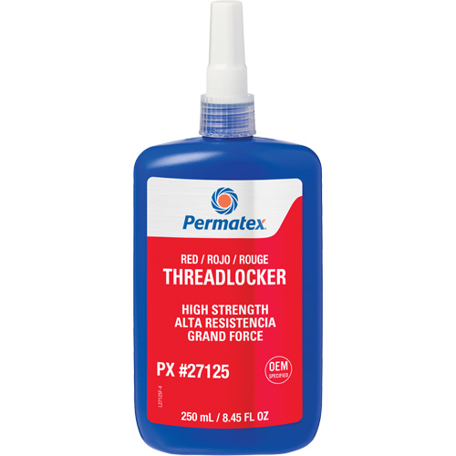Threadlocker, Red, High, 250 ml, Bottle Groupe Generik