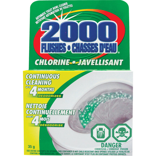 2000 Flushes&reg; Bleach Toilet Bowl Cleaner, 35 g, Tablet Groupe Generik