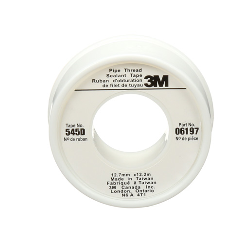 Scotch&reg; Thread Sealant Tape, 480" L x 1/2" W, White Groupe Generik