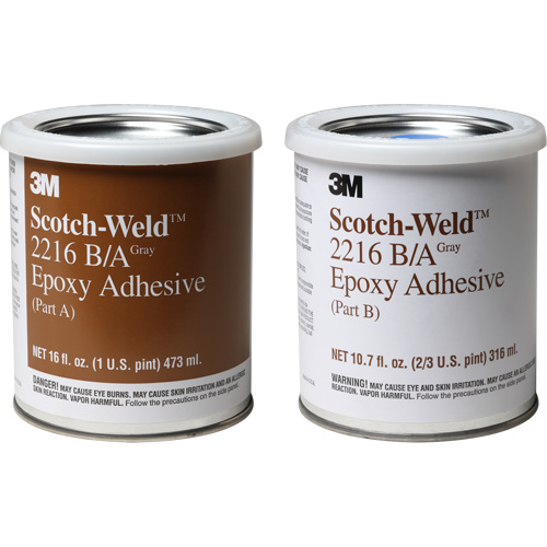 Adh&eacute;sif Scotch-Weld, 32 oz liq., Trousse, Deux composants, Gris Groupe Generik