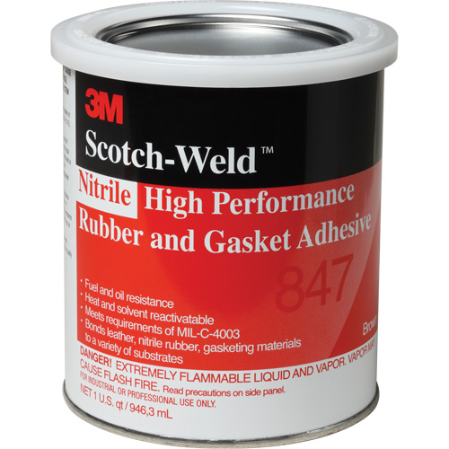 Adh&eacute;sif haute performance pour caoutchouc et joints Scotch-Weld, Gallon, Brun Groupe Generik