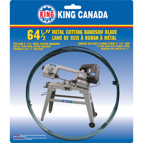 Bandsaw Metal Blade, Carbon Steel, 64-1/2" L x 1/2" W x 0.025" Thick, 18 TPI Groupe Generik