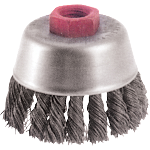 Knot Wire Cup Brushes - High Speed Small Grinder, 2-3/4" Dia. x M10x1.25 Arbor Groupe Generik