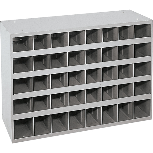 Steel Storage Bin Cabinet, 33-3/4" W x 12" D x 23-7/8" H, Grey Groupe Generik
