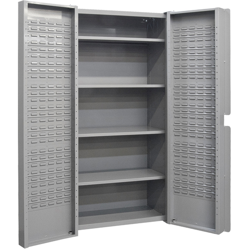 Deep Door Combination Cabinets, 38" W x 24" D x 72" H, Grey Groupe Generik