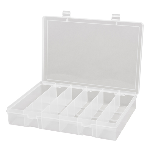 Boîtes &agrave; compartiments compactes en polypropyl&egrave;ne, 13-1/8" la x 9" p x 2-5/16" h, 6 compartiments Groupe Generik