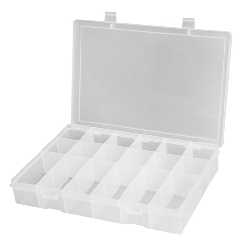 Boîtes &agrave; compartiments compactes en polypropyl&egrave;ne, 11" la x 6-3/4" p x 1-3/4" h, 18 compartiments Groupe Generik