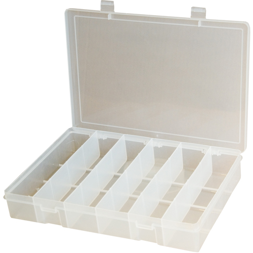 Boîtes &agrave; compartiments compactes en polypropyl&egrave;ne, 11" la x 6-3/4" p x 1-3/4" h, 6 compartiments Groupe Generik