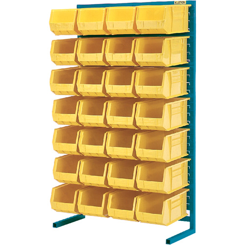 Single-Sided Stationary Bin Rack, 36" W x 12" D x 61" H, 28 Bins Groupe Generik