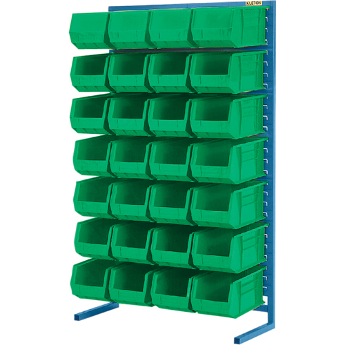 Support stationnaire pour bacs &agrave; un c&ocirc;t&eacute;, 36" la x 12" p x 61" h, 28 bacs Groupe Generik