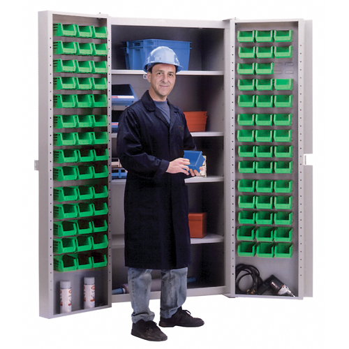 Deep-Door Combination Cabinet, 38" W x 24" D x 72" H, 4 Shelves Groupe Generik