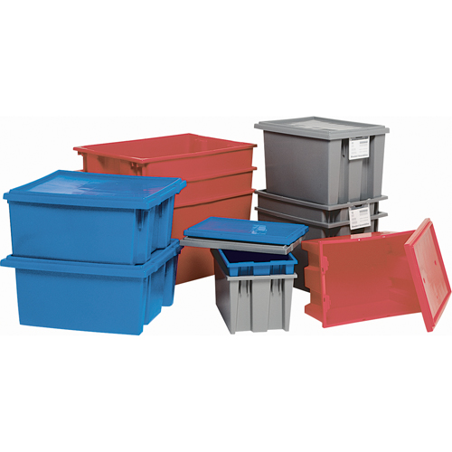 Contenants Stack & Nest, 15" x 29,5" x 19,5", Bleu Groupe Generik