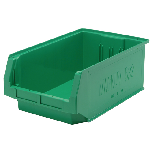 Contenants g&eacute;ants empilables, 12,375" la x 19,75" p x 7,875" h, Vert Groupe Generik