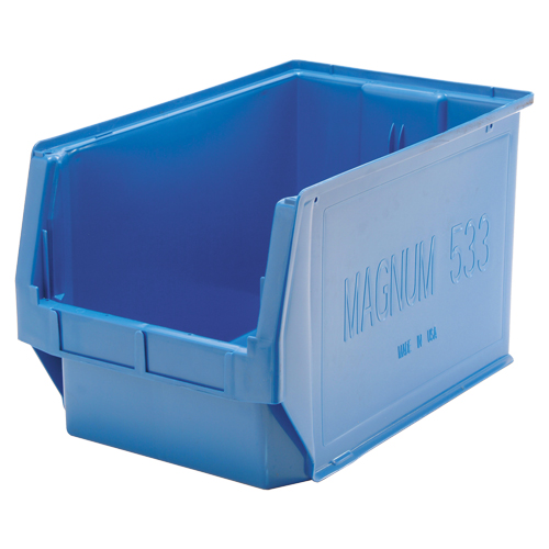 Contenants g&eacute;ants empilables, 12,375" la x 19,75" p x 11,875" h, Bleu Groupe Generik