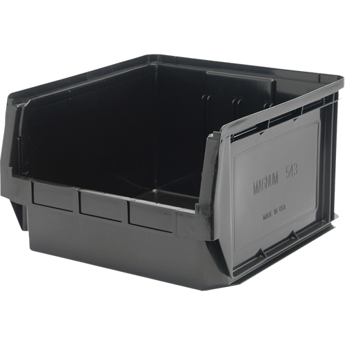 Contenant empilable, 18,375" la x 18,375" p x 11,875" h, Noir Groupe Generik