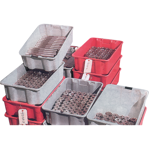 Contenants Stack-N-Nest de Plexton, 16,9" la x 30,6" p x 11,1" h, Gris Groupe Generik