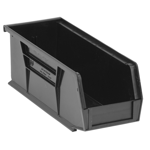 Environmentally Friendly Recycled Bin, 4.125"/3-3/16" W x 3-3/4" H x 10-7/8"/10.875" D, Black Groupe Generik