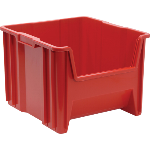 Contenants &agrave; empiler g&eacute;ants, 16,5" la x 17,5" p x 12,5" h, Rouge Groupe Generik