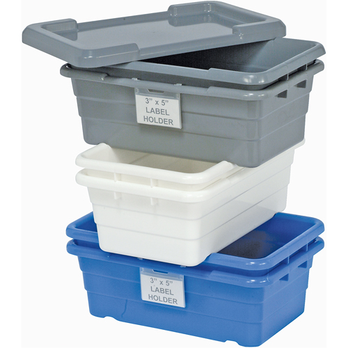 Bacs empilables en crois&eacute;, 16" la x  p x 8,5" h, Blanc Groupe Generik