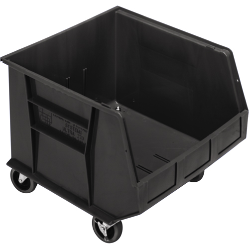 Bac mobile, 14" ha x 16-1/2" la x 18" p, Capacit&eacute; de 75 lb, Noir Groupe Generik