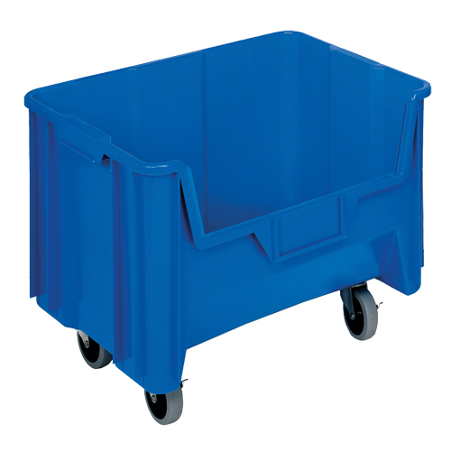Bac g&eacute;ant mobile empilable, 12-7/16" ha x 19-7/8" la x 15-1/4" p, Capacit&eacute; de 250 lb, Bleu Groupe Generik
