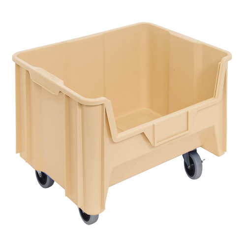 Bac g&eacute;ant mobile empilable, 12-7/16" ha x 19-7/8" la x 15-1/4" p, Capacit&eacute; de 250 lb, Ivoire Groupe Generik