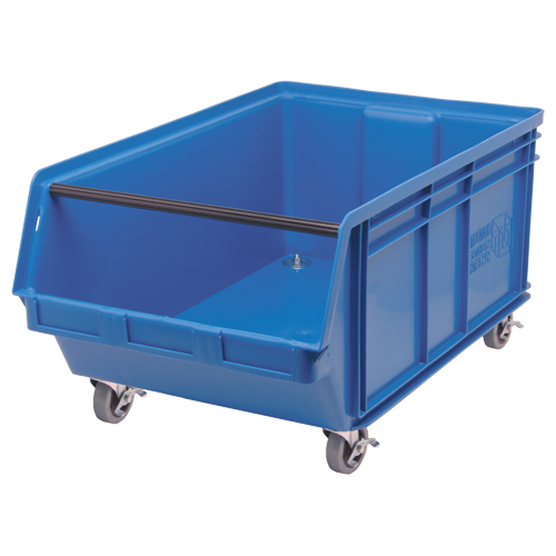 Mobile MAGNUM Bin, 14-7/8" H x 18-3/8" W x 29" D, 150 lbs. Capacity, Blue Groupe Generik