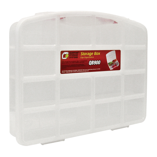 Bac de rangement clair avec compartiments, 13" la x 10-1/4" p x 2-3/8" h, 10 compartiments Groupe Generik