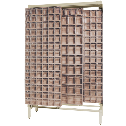 Free-Standing Tip-Out Bins Slider System, 48" W x 18" D x 77" H, 303 Drawers Groupe Generik