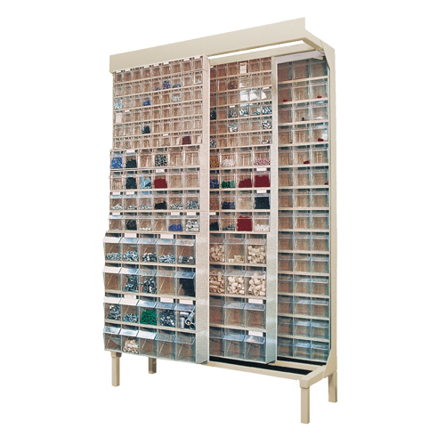 Free-Standing Tip-Out Bins Slider System, 48" W x 18" D x 77" H, 720 Drawers Groupe Generik