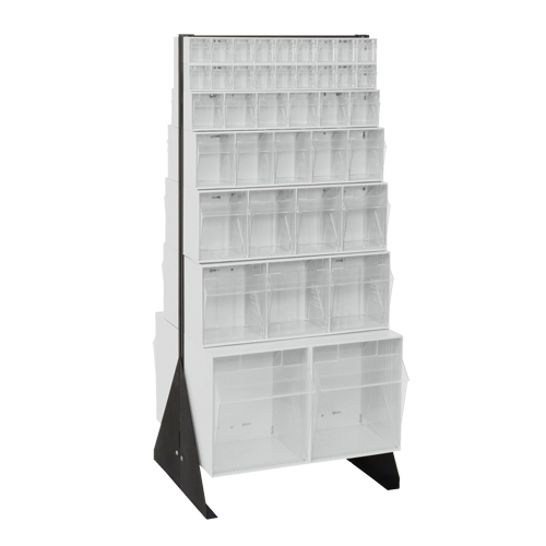 Tip-Out Bins Stand, 23-5/8" W x 16" D x 52" H, 76 Drawers Groupe Generik