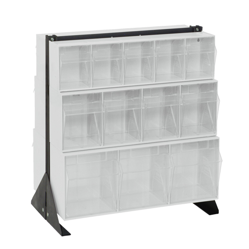 Tip-Out Bins Stand, 23-5/8" W x 16" D x 28" H, 24 Drawers Groupe Generik