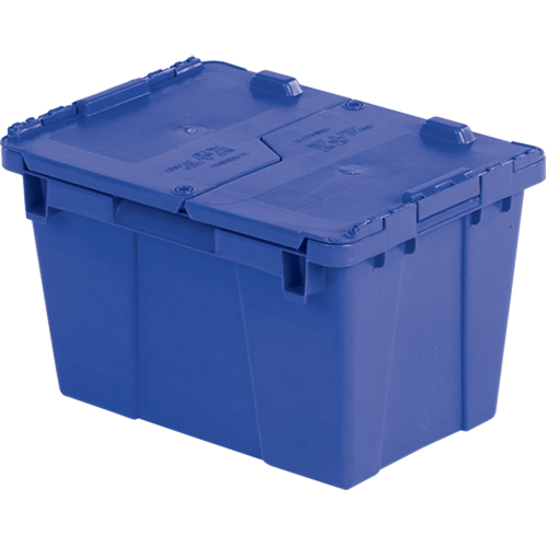 Contenants de distribution Flipak en plastique poly&eacute;thyl&egrave;ne (PE), 15,2" x 10,9" x 9,7", Bleu Groupe Generik