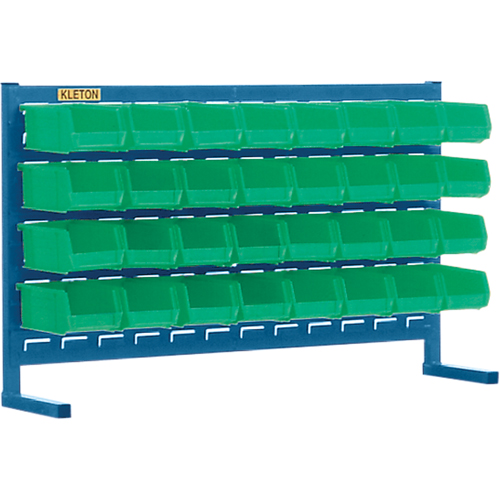 Louvered Rack with Bins, 32 Bins, 36" W x 8-1/4" D x 22" H Groupe Generik