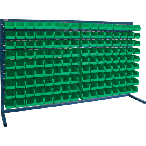 Rayonnage &agrave; persienne avec bacs, 144 bacs, 72" la x 15" p x 40" h Groupe Generik