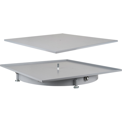 Heavy-Duty Industrial Carousel Drawer Cabinets, Steel, 27-1/2" W x 27-1/2" D x 4" H, Grey Groupe Generik