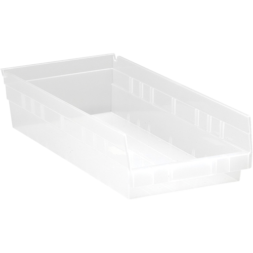 Bacs de rangement pour tablettes, 8-3/8" la x 4" H x 17-7/8" p, Transparent, Capacit&eacute; 40 lb Groupe Generik