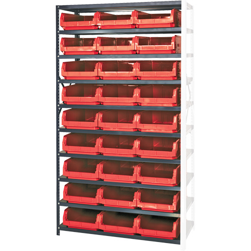 Shelving Unit with Stacking Bins, Steel, Magnum Bin, 650 lbs. Capacity, 42" W x 76" H Groupe Generik