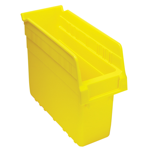 Store-Max Shelf Bins, 4-3/8" W x 8" H x 11-5/8" D, Yellow, 44 lbs. Capacity Groupe Generik