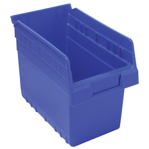 Store-Max Shelf Bins, 6-5/8" W x 8" H x 11-5/8" D, Blue, 44 lbs. Capacity Groupe Generik